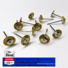 Jewelry Polishing mini Brass Wire Brush Wheel set with 3.175 mm shank